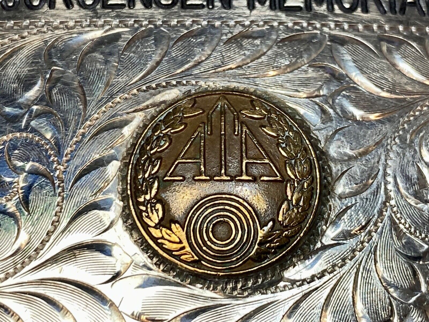 Ata Class B Doubles Trapshooting Award Trophy Sterling Belt Buckle By Hake