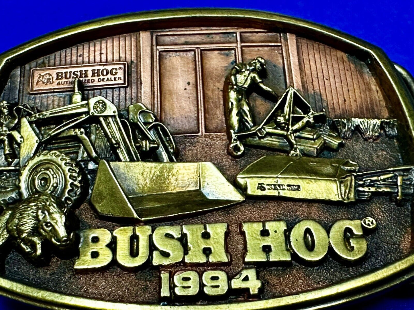 1994 Bush Hog The Legend Agriculture Machine Co. Commemorative Belt Buckle