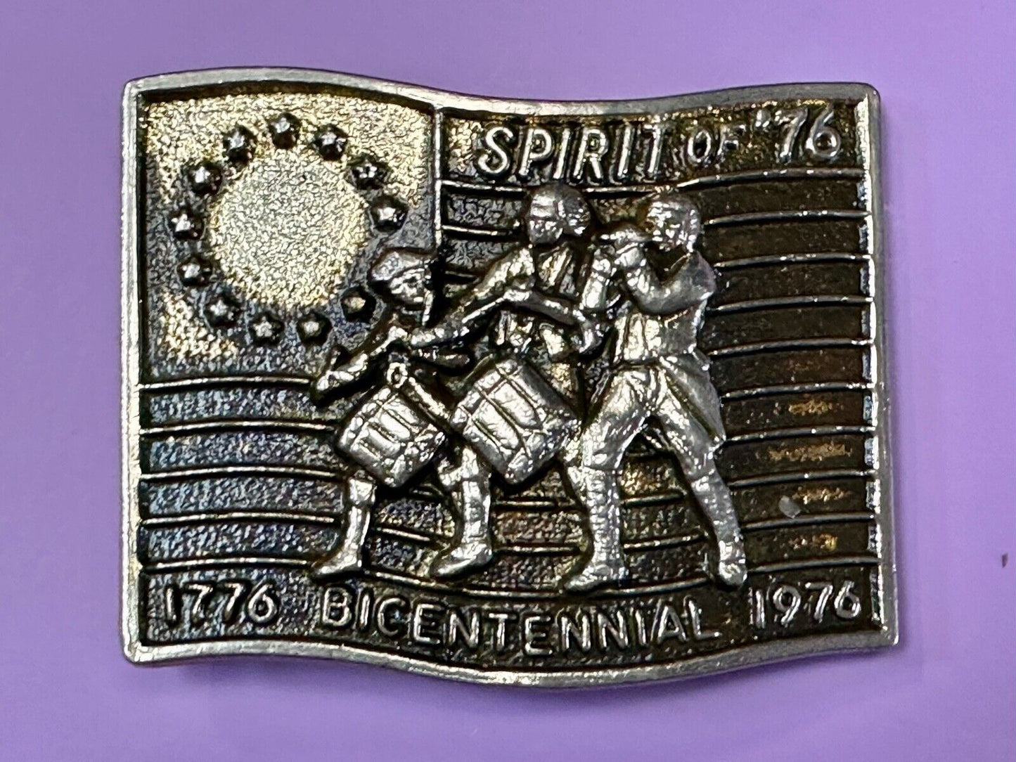 The Spirit of 76 - Patriotic American Bicentennial Marching Band belt buckle