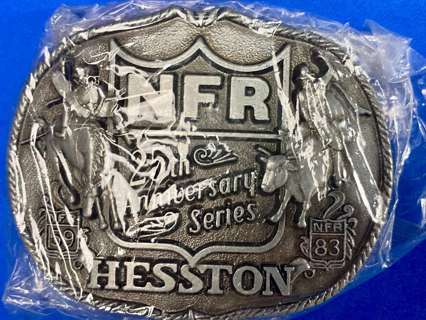 1983 Nos 25Th Anniversary 1St Edition National Finals Rodeo Nfr Belt Buckle