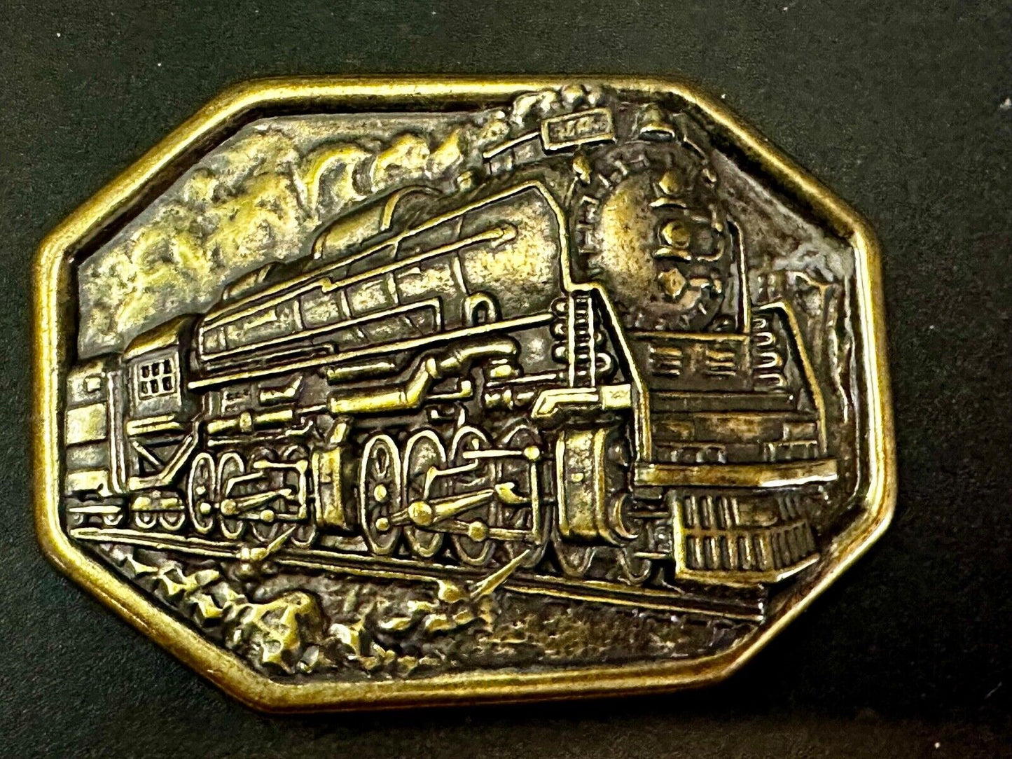 Avon Steam Locomotive Belt Buckle Vintage Collectors RR Railroad Trains Car