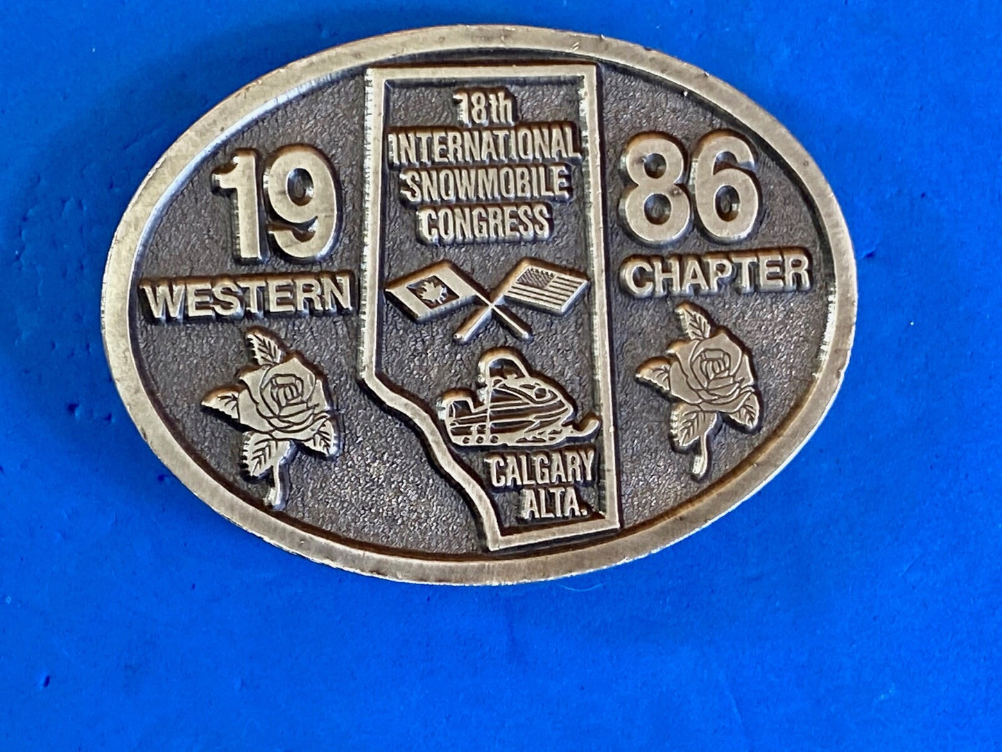 1987 **International Snowmobile Congress** Western Chapter Buckle