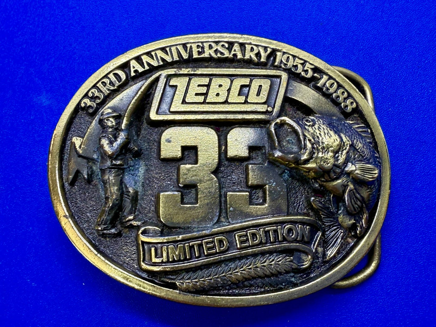 33rd Anniversary Zebco Angler Fishing Edition The Great American Belt Buckle
