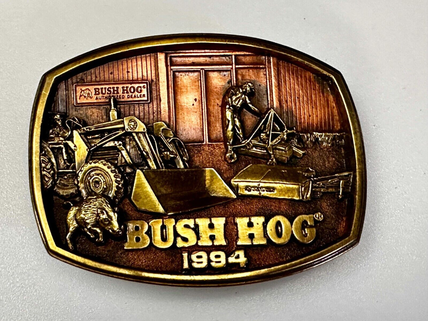 1994 Bush Hog The Legend Agriculture Machine Co. Commemorative Belt Buckle