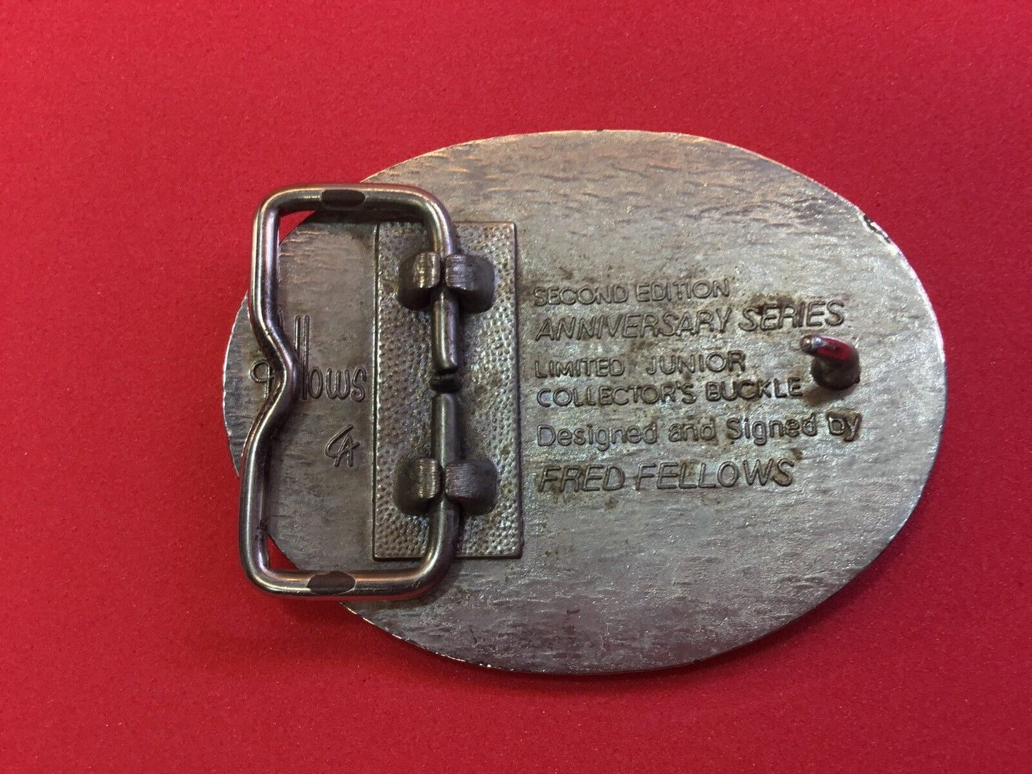 1984 National Finals Rodeo NFR Hesston belt buckle Fred Fellows