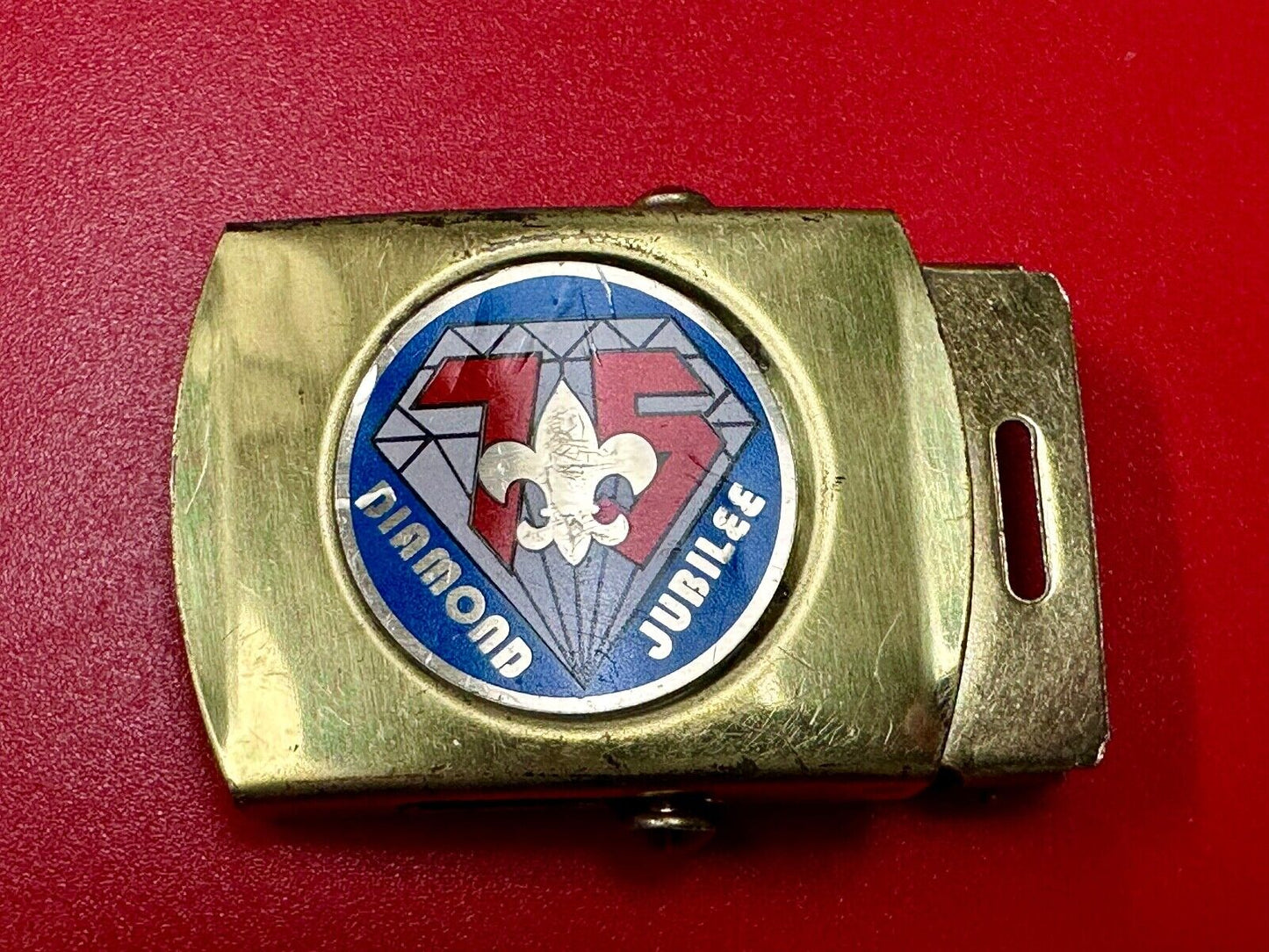Vintage BSA Diamond Joublee 75 year celebration USA made belt buckle