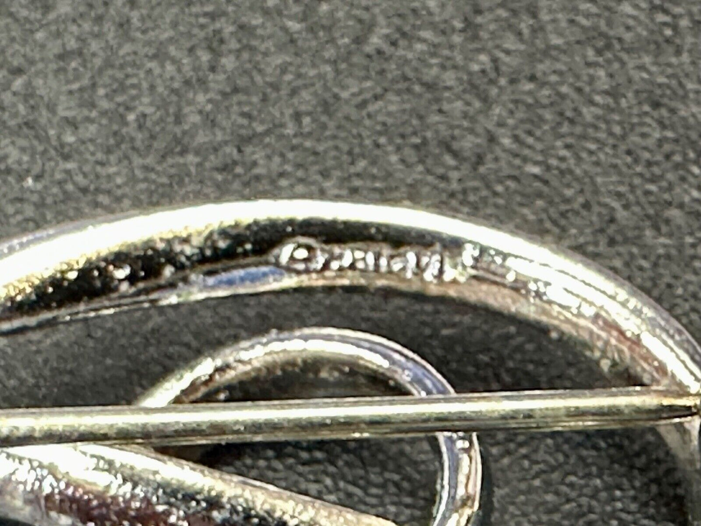 Treble clef music theme signed vintage brooch pin from estate find