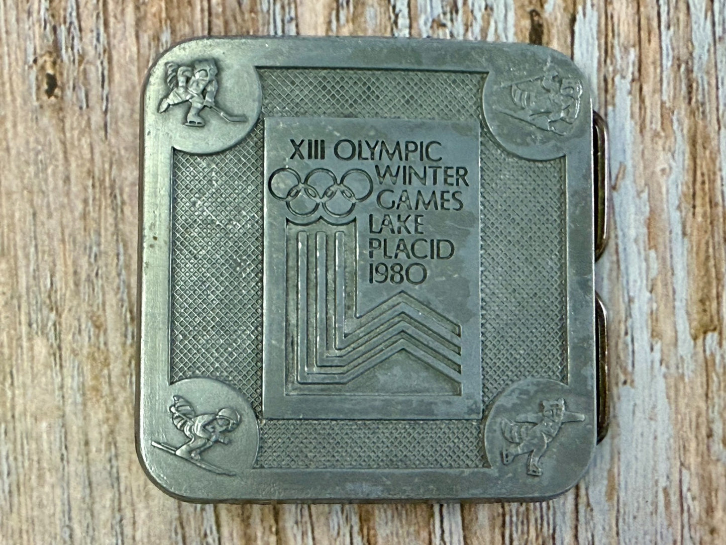 The Olympic Winter Games Lake Placid 1988 Commemorative Silver Color Belt Buckle