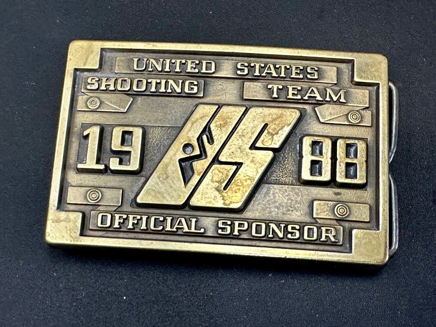 1988 US Olympics Shooting Team Vintage belt buckle
