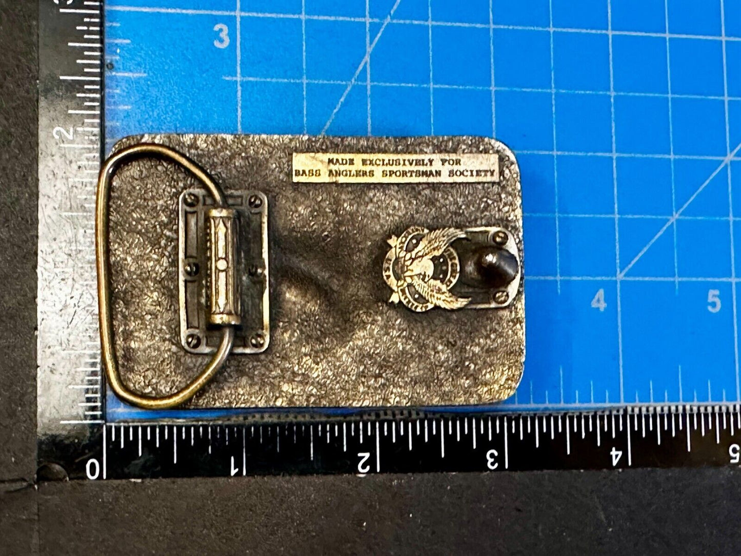 1988 Bass Anglers Sportsman Society Club Great American Belt Buckle