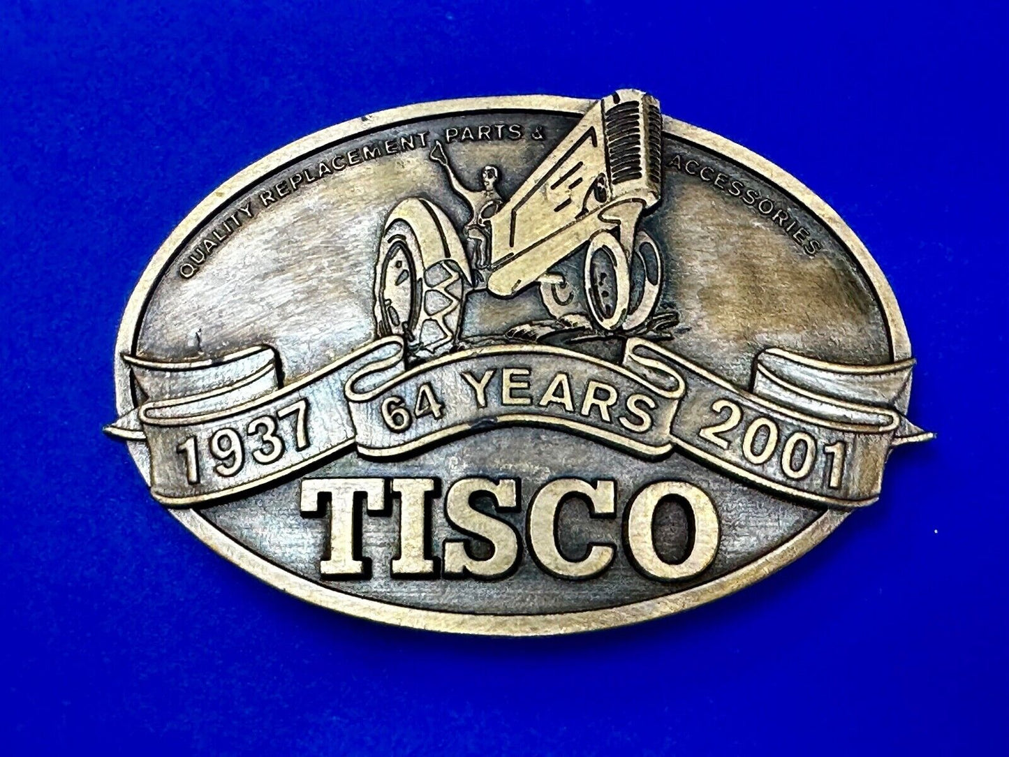 TISCO Tractor Implement Supply Replacement Parts 64 years, 2001 Belt Buckle