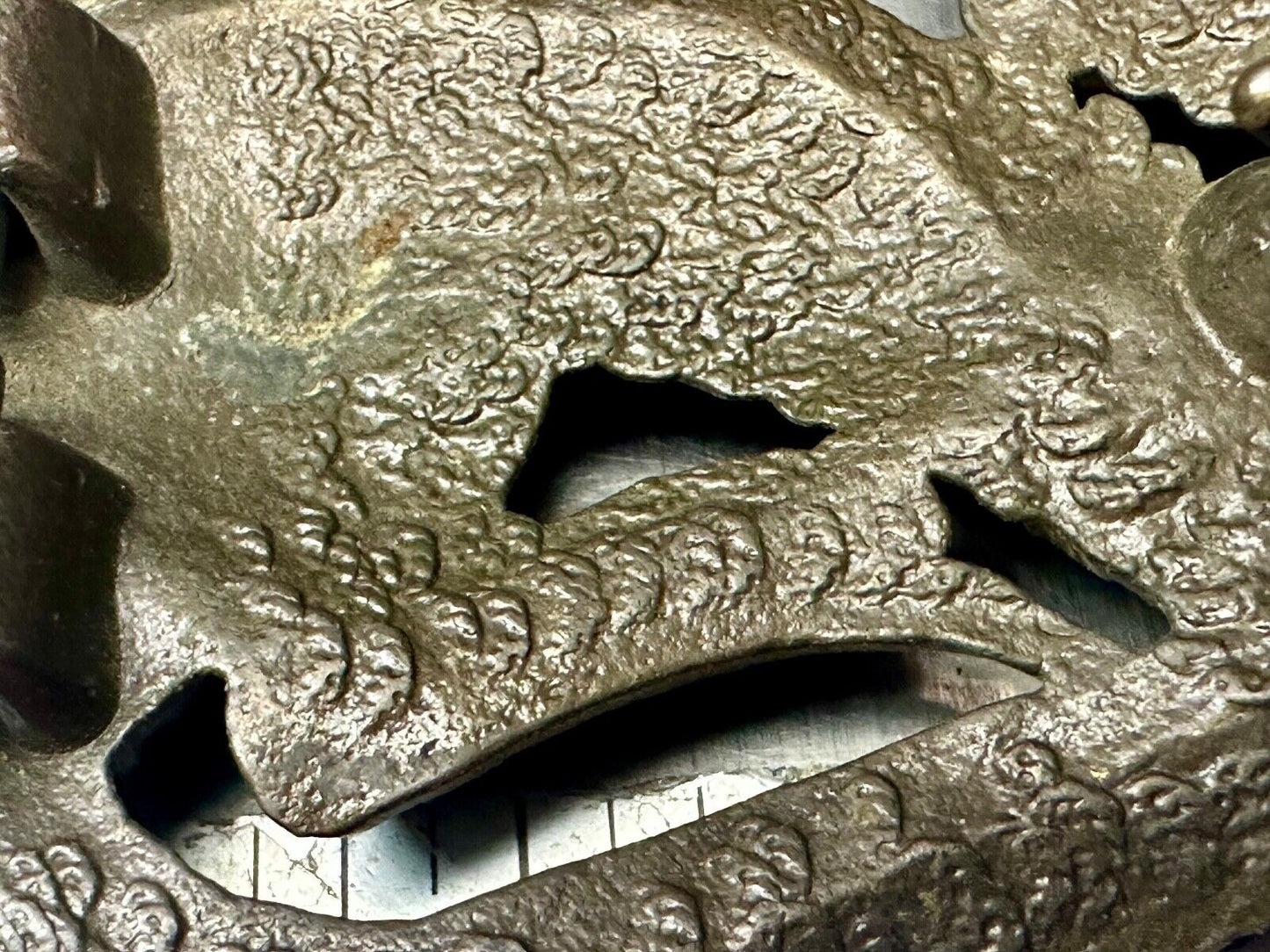 Vintage Chinese Dragon Vintage artisan? Large Oversized Belt Buckle