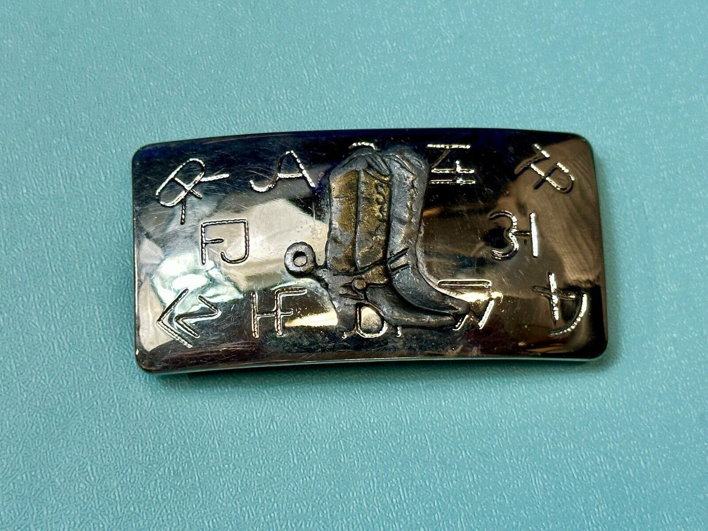 Vintage Chambers cowboy boots western cowboys cowgirls belt buckle