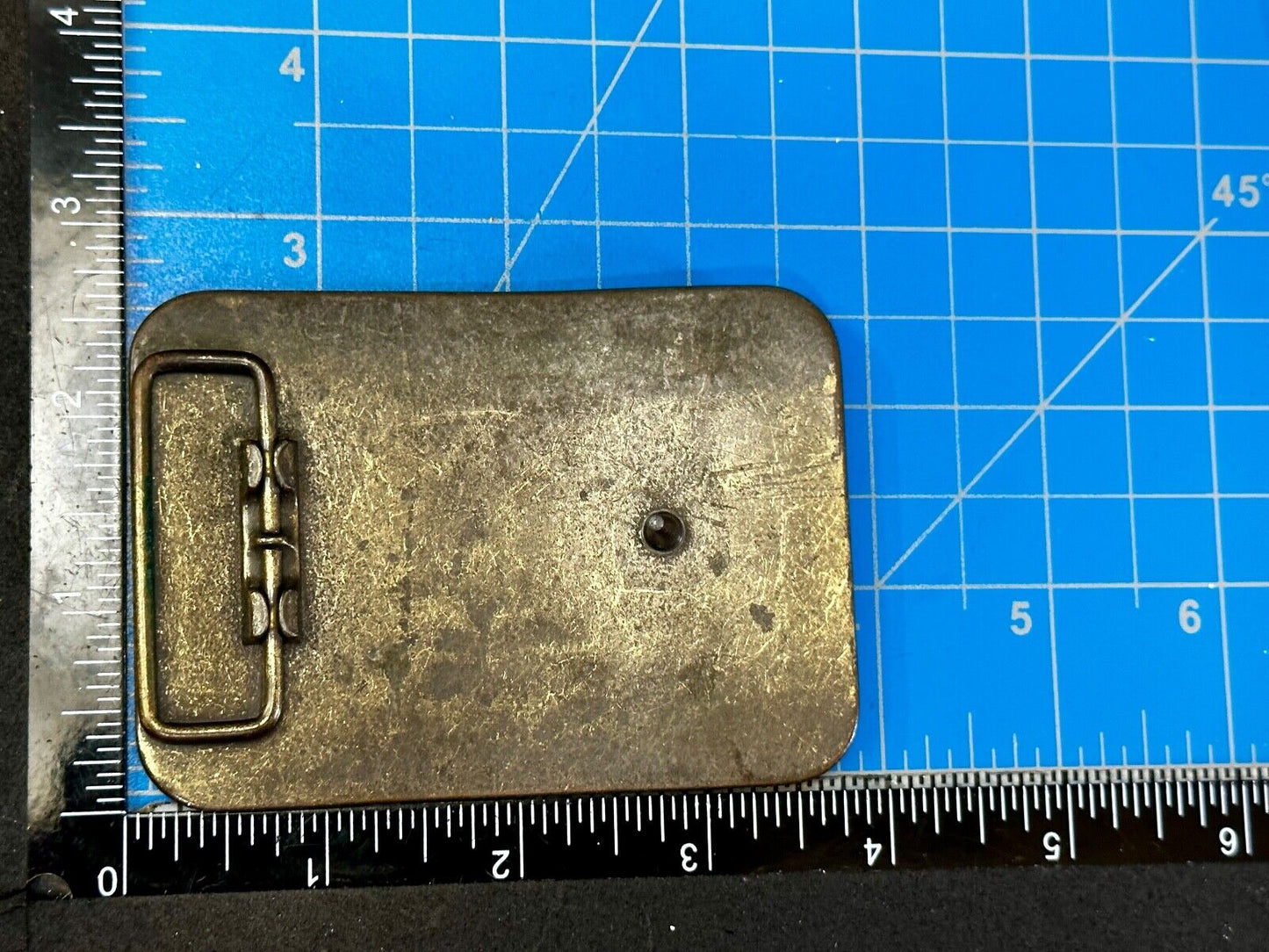 The Great State of California - Retro Brown Faux Leather / Brass Belt Buckle