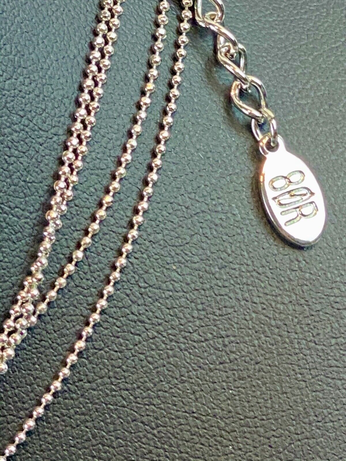 Beautiful 80R 8 Other Reasons Multi Layer Silver Tone Ball Lariat Necklace