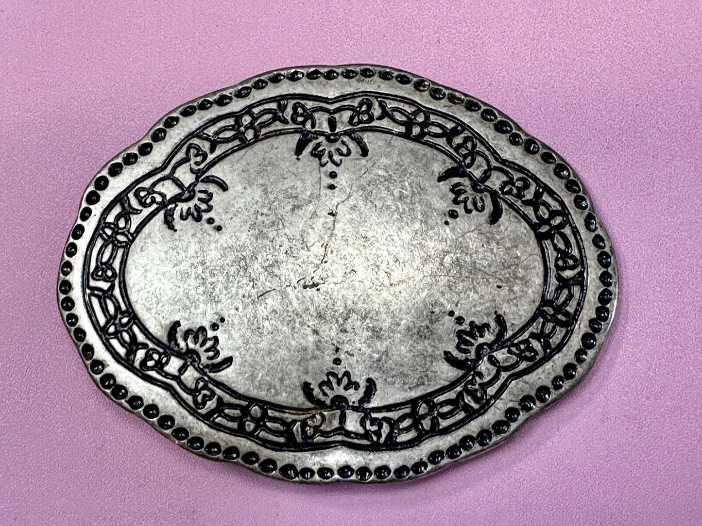 Badichi Replacement Silver Color Western Oval Belt Buckle