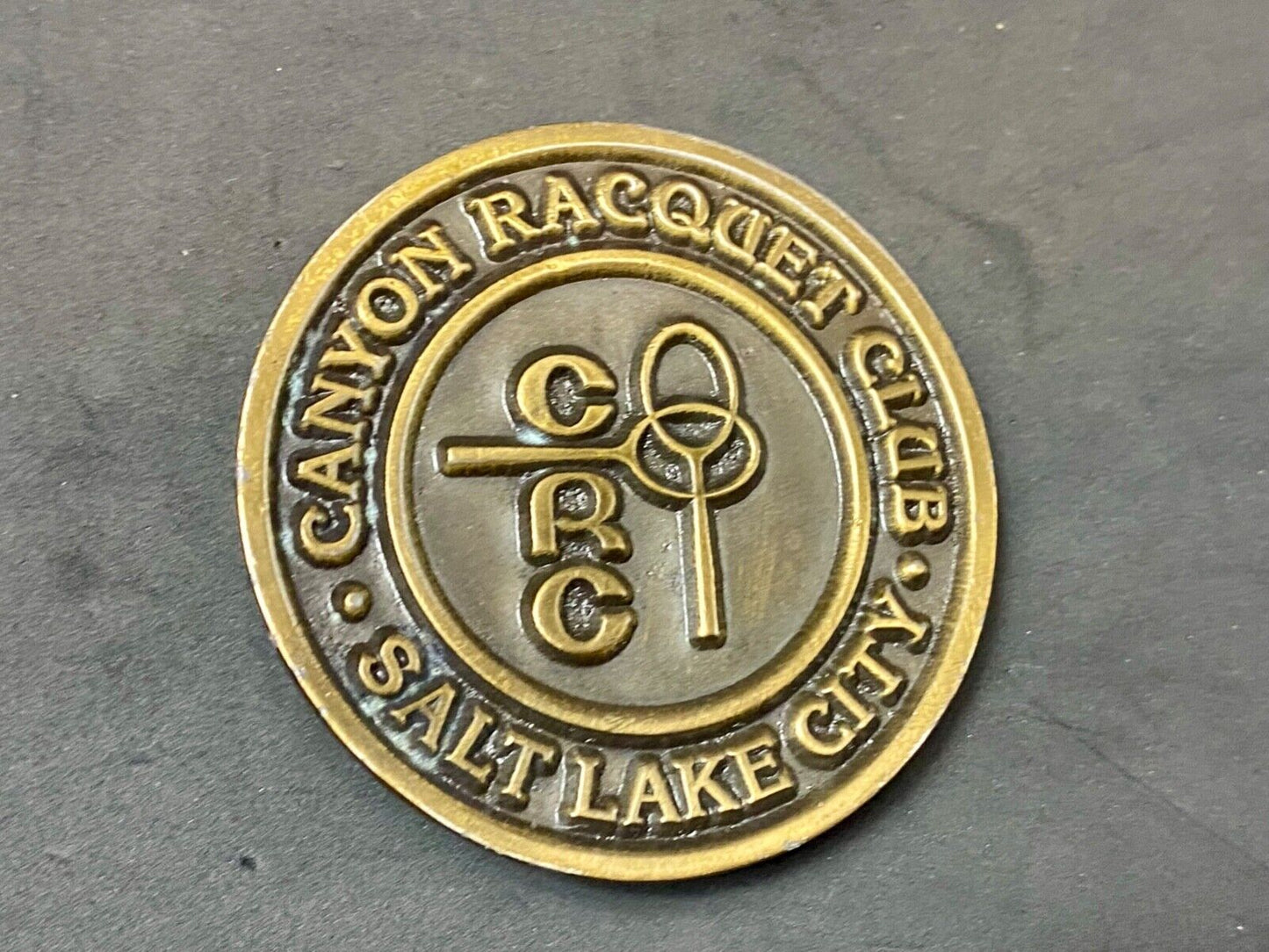 Vintage CRC - Salt Lake City Canyon Racquet club restored belt buckle