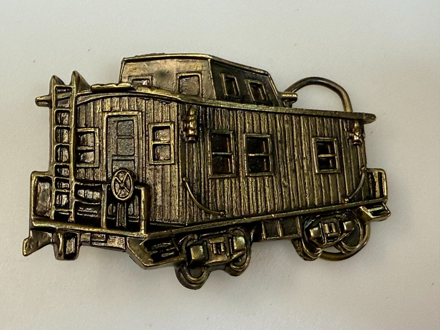 Vintage Caboose Railroad Car Freight Train 1979 The Great American Belt Buckle