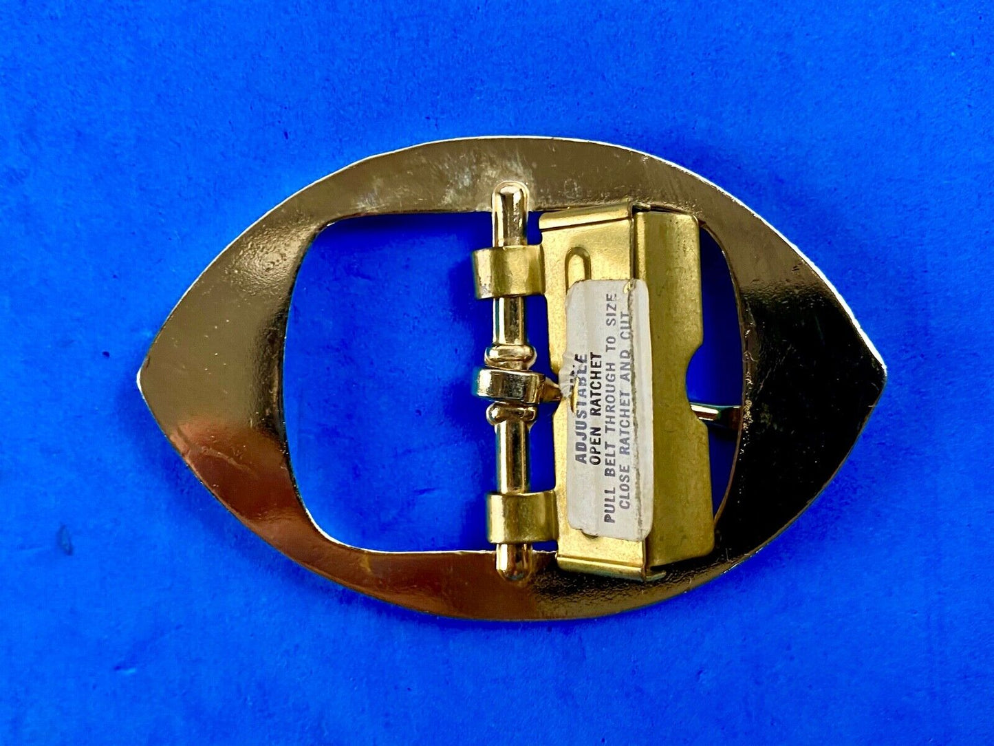Vintage Gold Tone Open Style Adjustable Open Rachet Belt Buckle