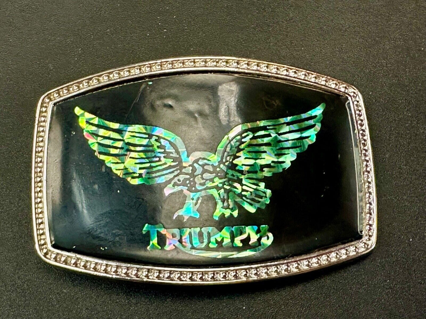 TRIUMPH MOTORCYCLES Eagle emblem Holographic retro style logo belt buckle