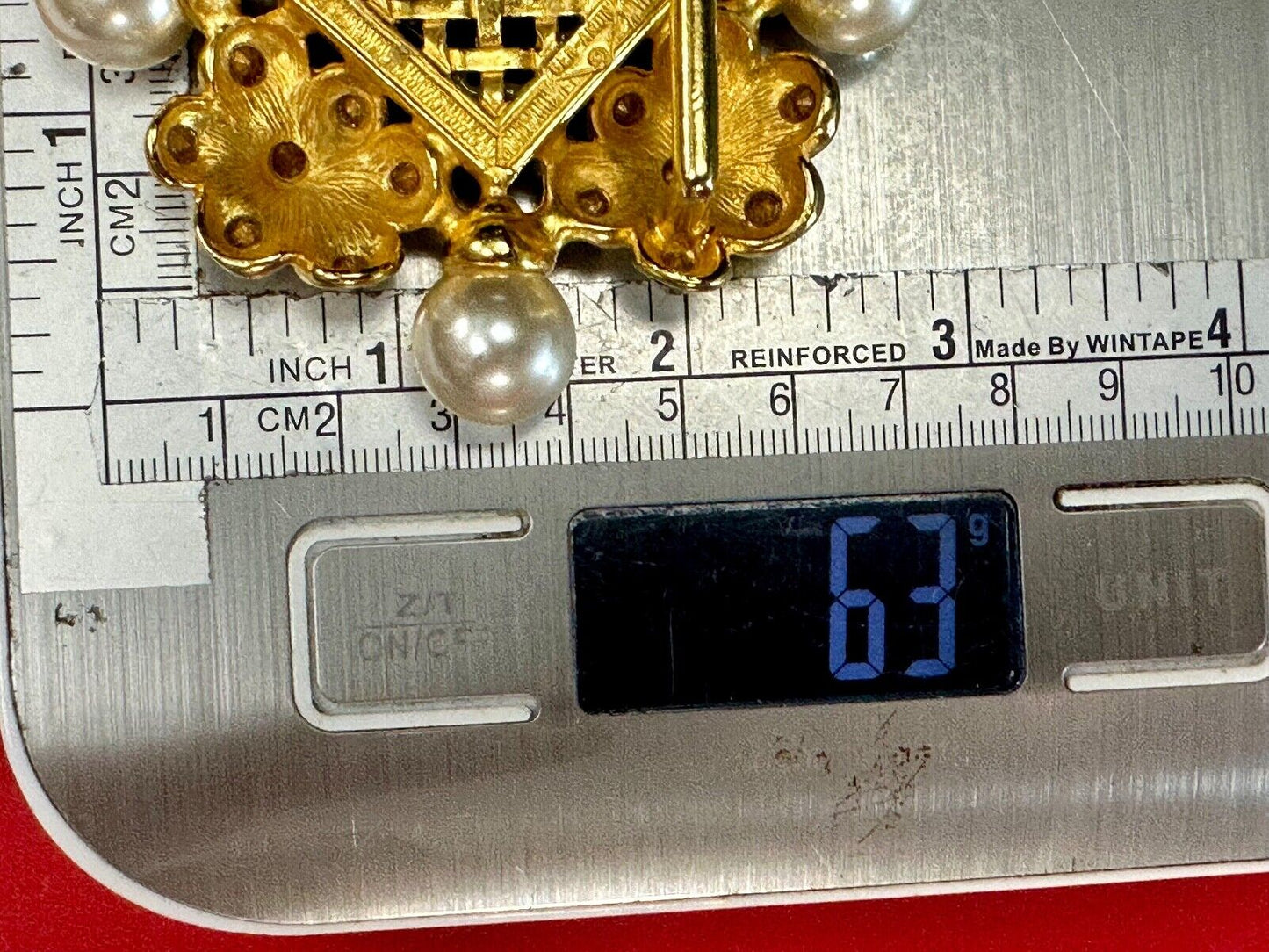 BEN AMUN, Czech Glass / Stone / Jeweled Large Vintage Beautiful belt buckle
