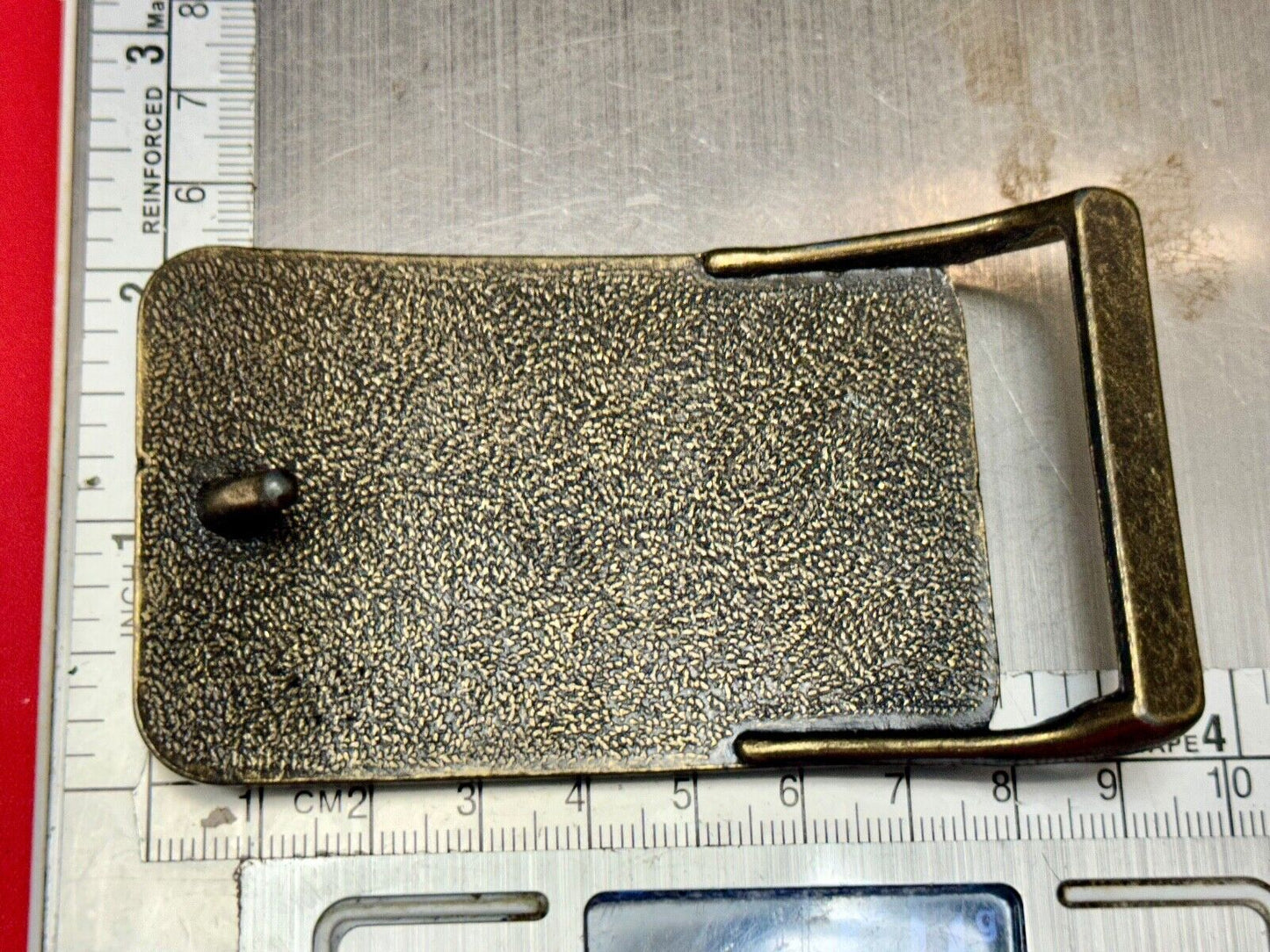 US WEST Telephone Service Company Promo Vintage Leather & Brass Tone Belt Buckle