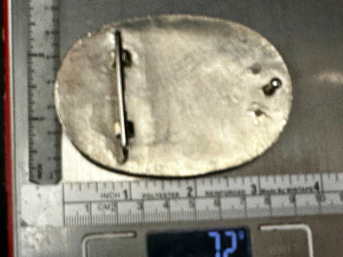 Artisan Made Pink Stones? on silver tone oval western Belt Buckle