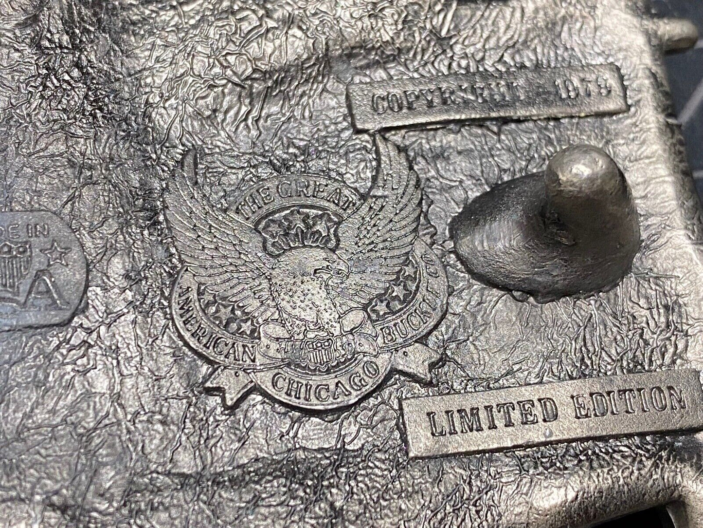 Train Caboose Collectors Belt Buckle Great American Buckle Co 1979 Made USA