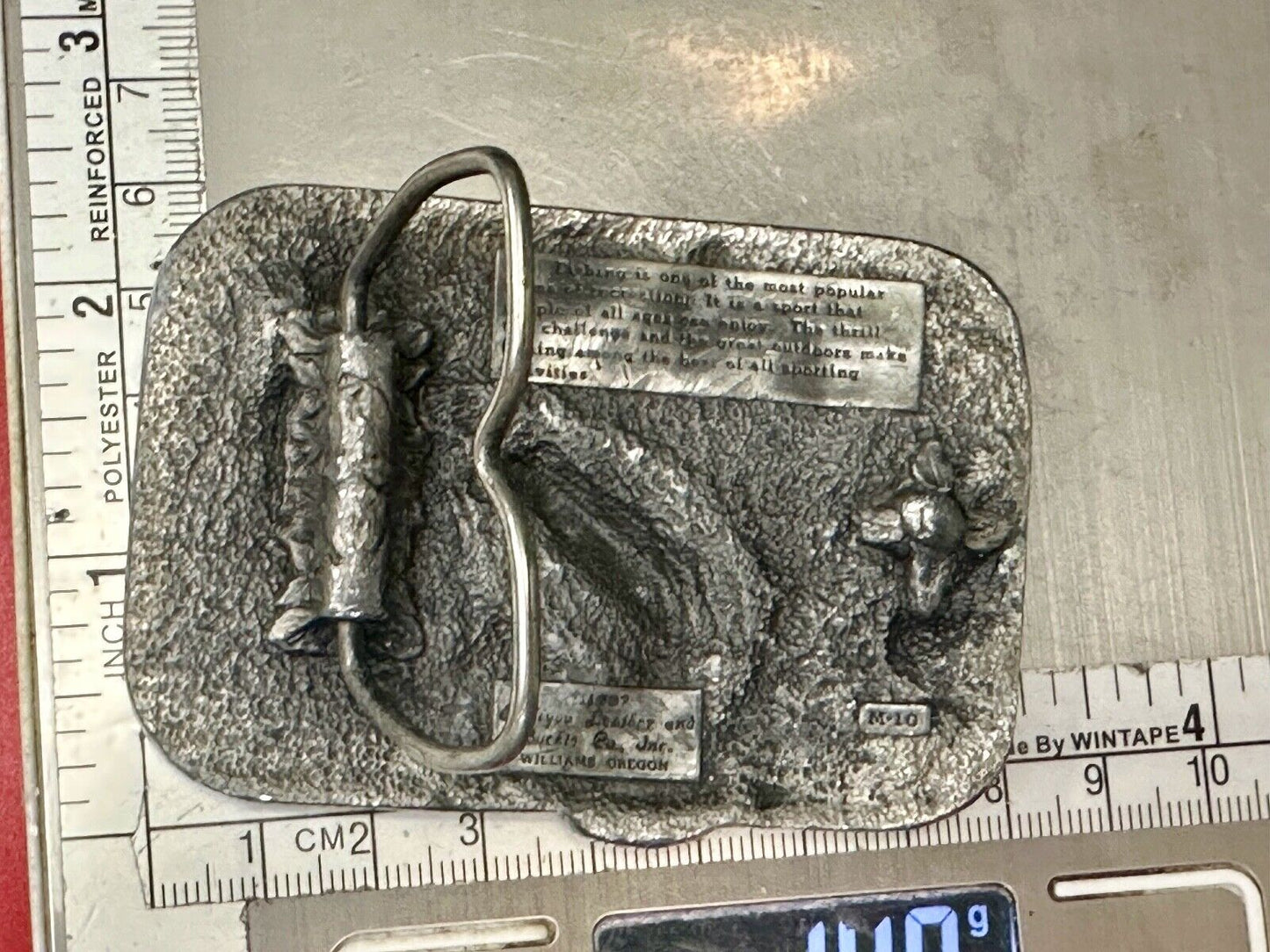 The Thrill of Fishing Vintage 1982 Siskiyou Fish Commemorative Belt Buckle