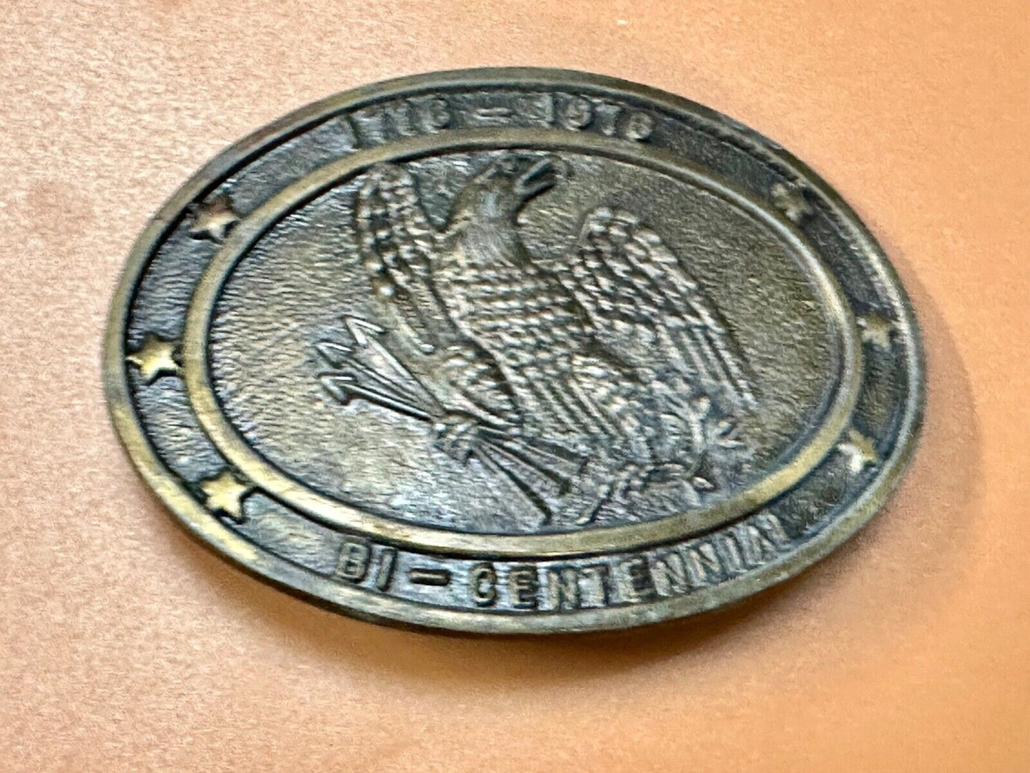 Bicentennial USA America 1776 - 1976 Eagle Arrows Vintage belt buckle