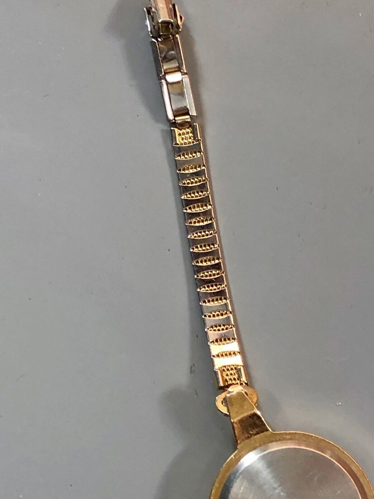 Timex Vintage Gold tone Disc Circular retro woman’s wind up watch
