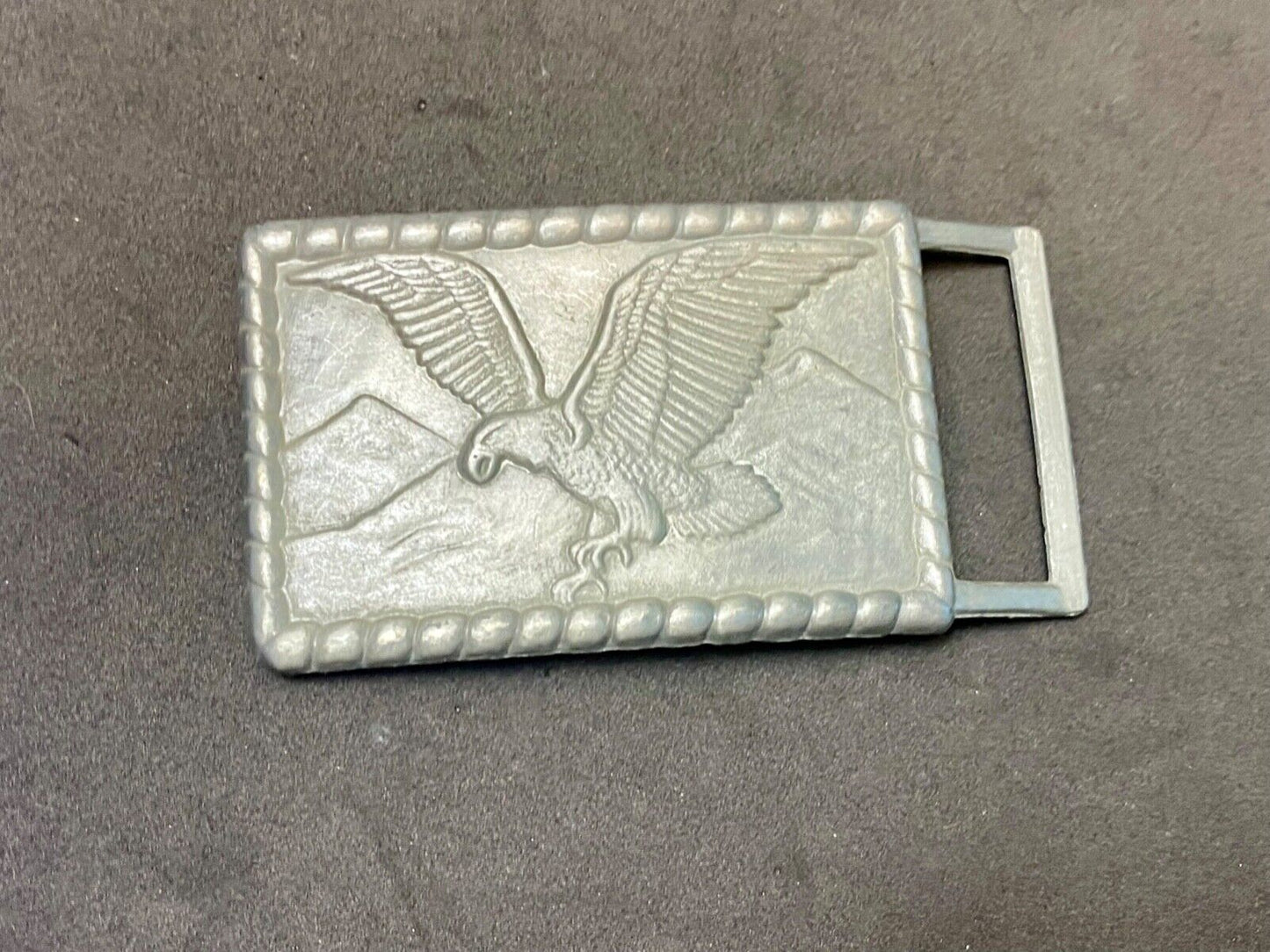 Vintage EAGLE Belt Buckle American Americana USA Biker Mountains Classic