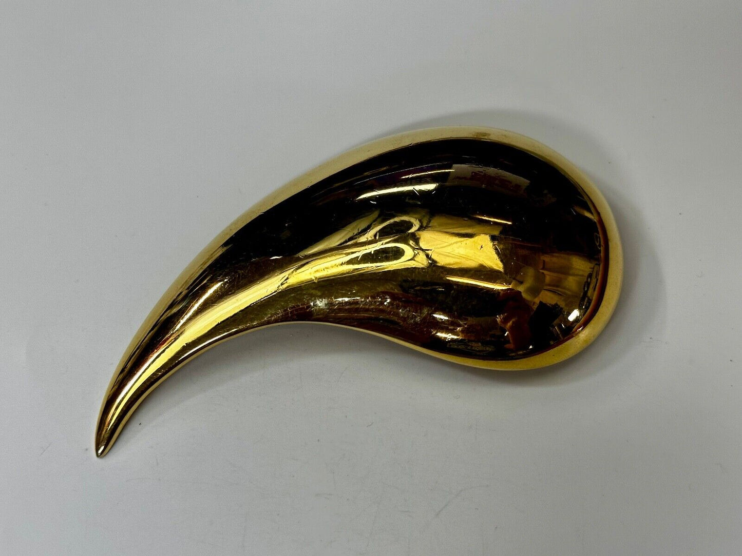 Teardrop HUGE Unique Pattern Design Boho Large Gold Tone Belt Buckle Alexis