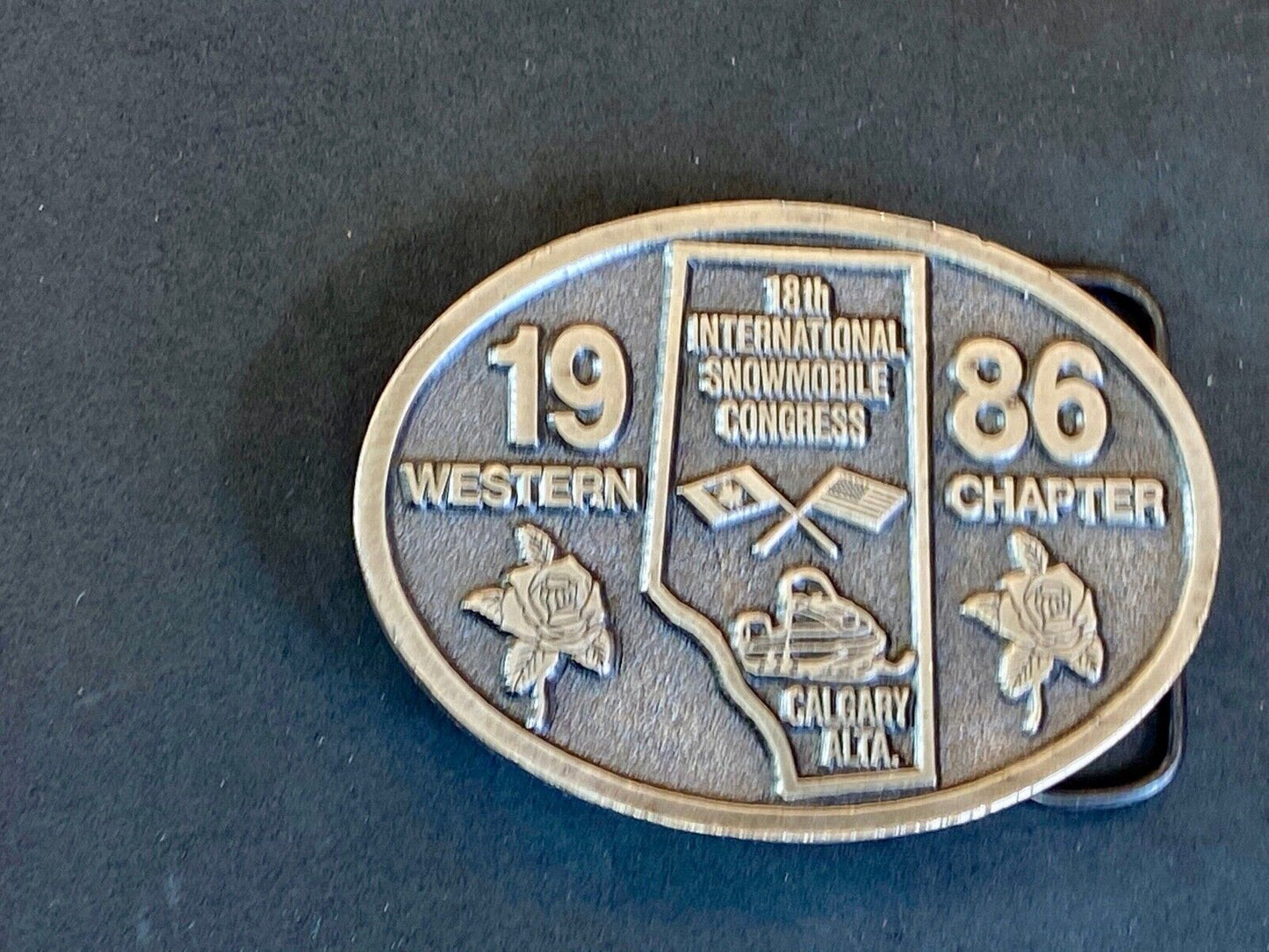 1987 **International Snowmobile Congress** Western Chapter Buckle