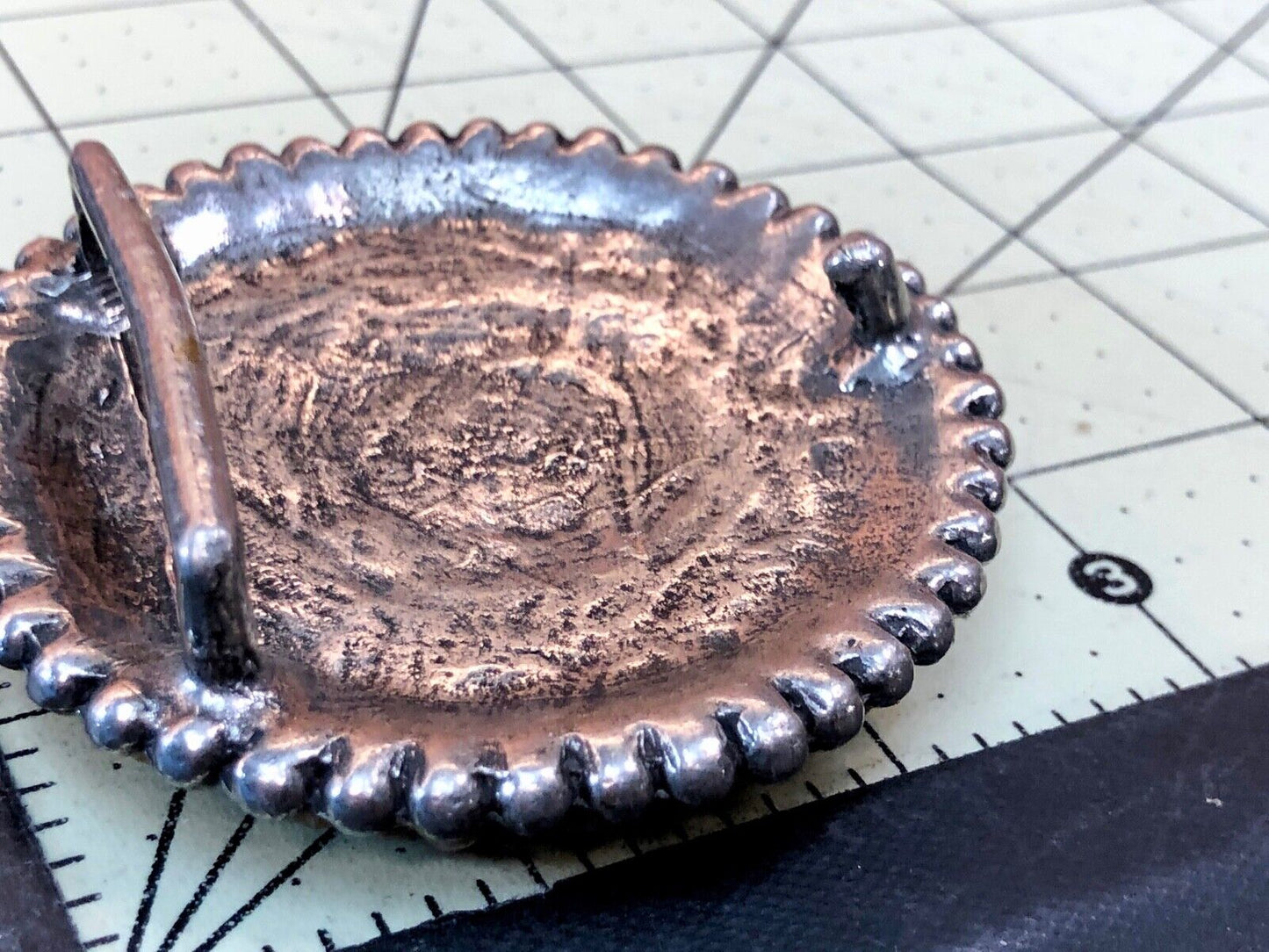 unbranded shades of natural brown circular quality belt buckle