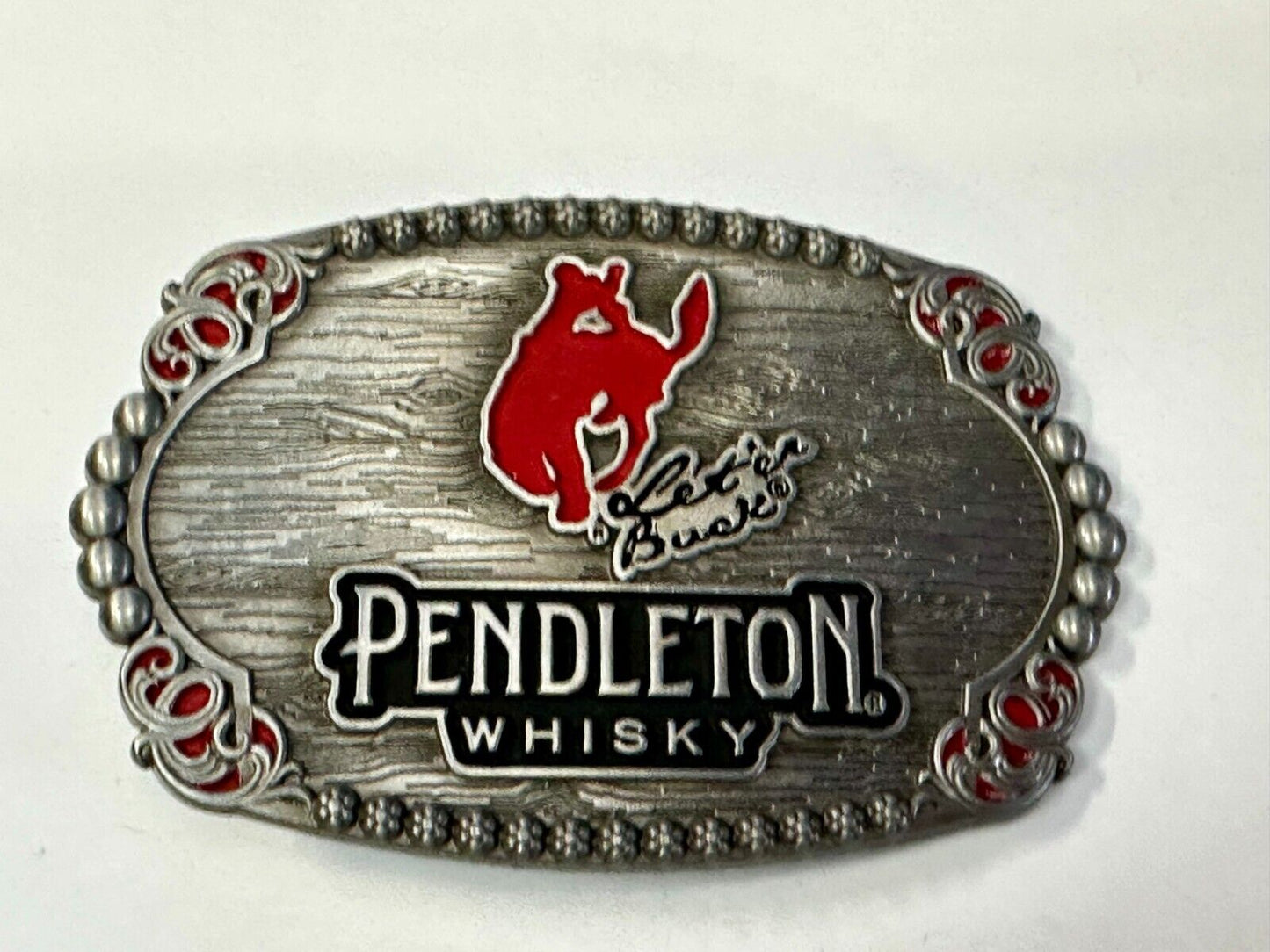 2023 Pendleton Whiskey Let'er Buck Rodeo Cowboy Montana Silversmiths Belt Buckle