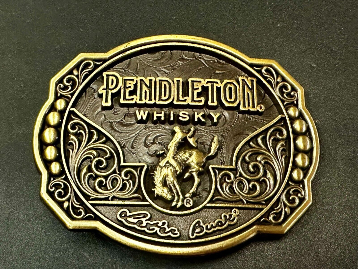 2024 Pendleton whiskey Let'er Buck Rodeo Cowboy Montana Silversmiths Belt Buckle