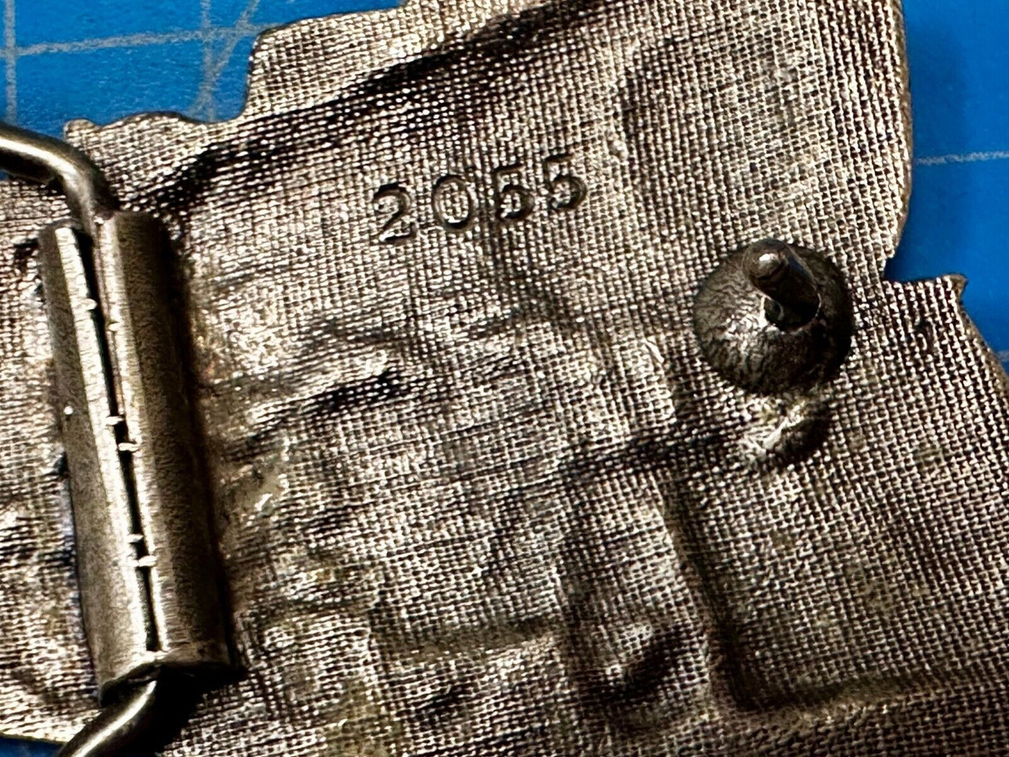 Train Locomotive Steam Engine RR RailRoad Vintage Figural Belt Buckle No. 2055