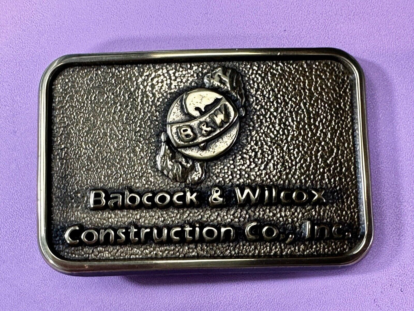 Babcock & Wilcox B&W Construction Co Commemorative NOS Belt Buckle by Jadco