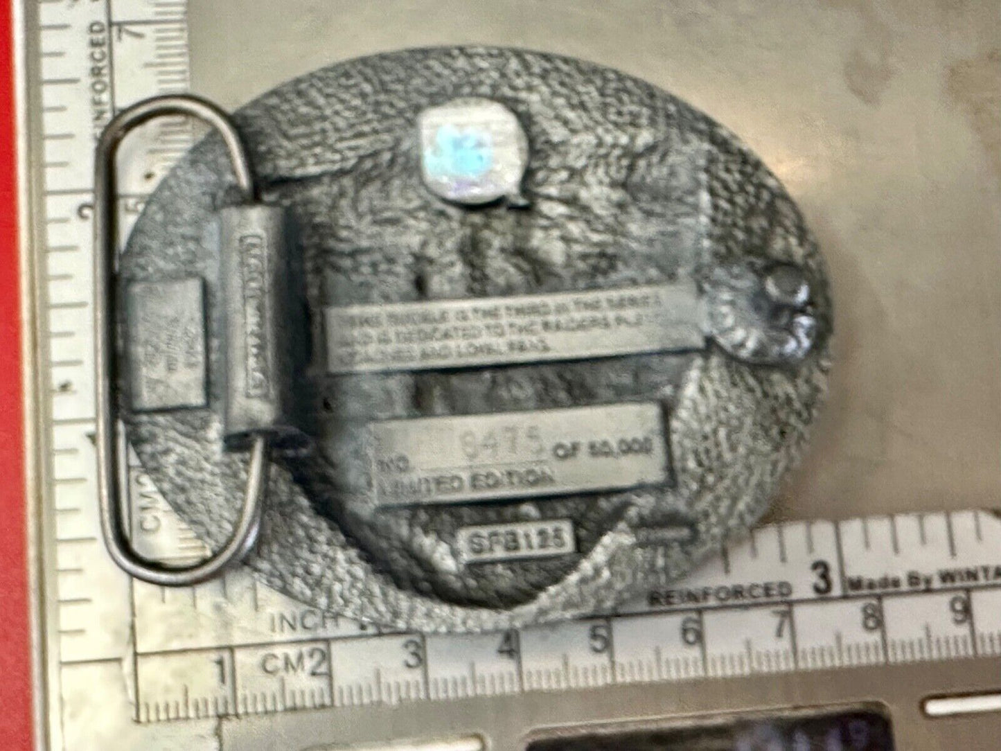 2003 Oakland Raiders NFL Football Commemorative Belt Buckle
