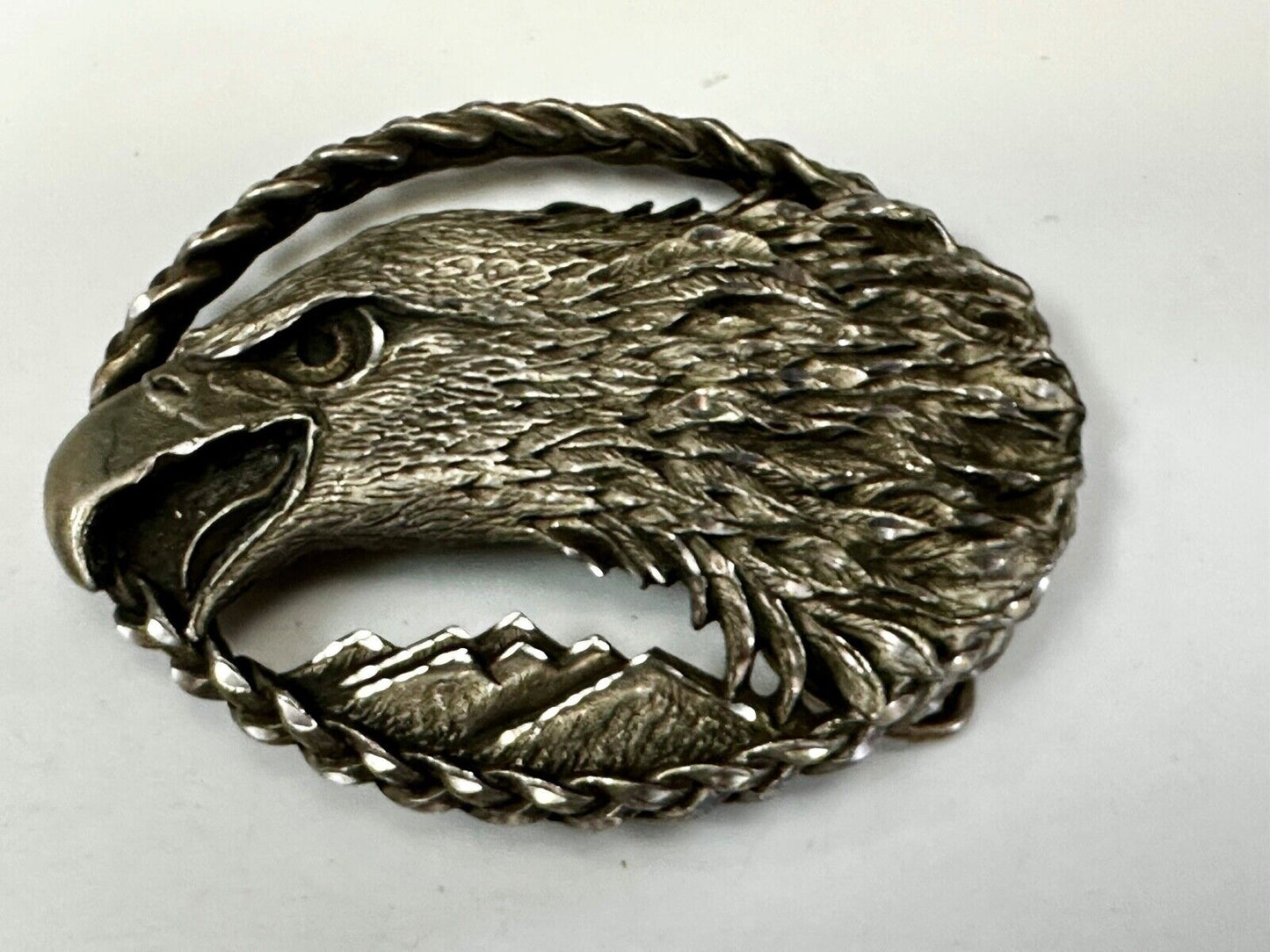 Vintage Eagles Head - Sharp Beak. cutout 1993 EGE Western Belt Buckle
