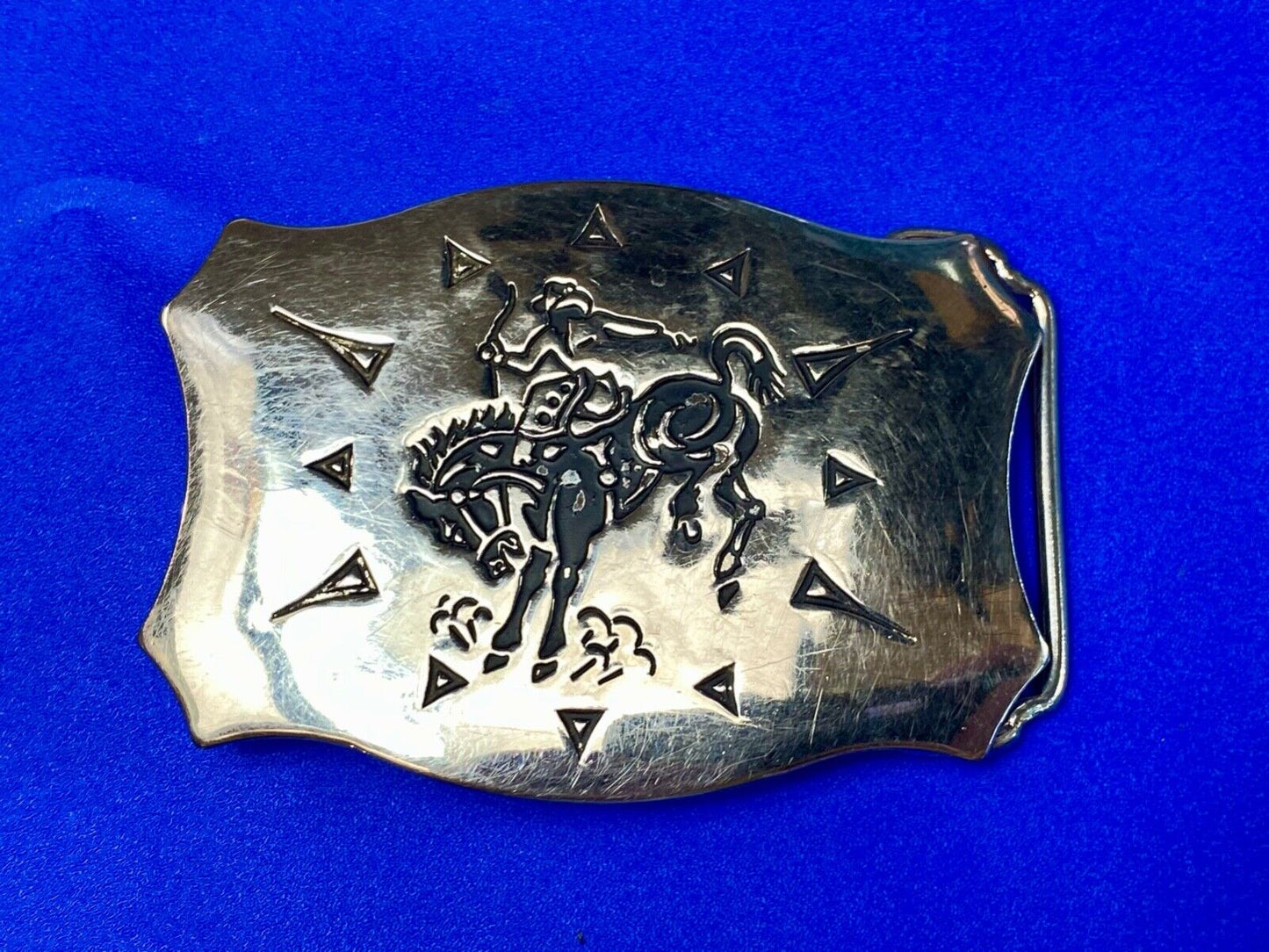 Awesome Chambers belt buckle Western Horseback Cowboy