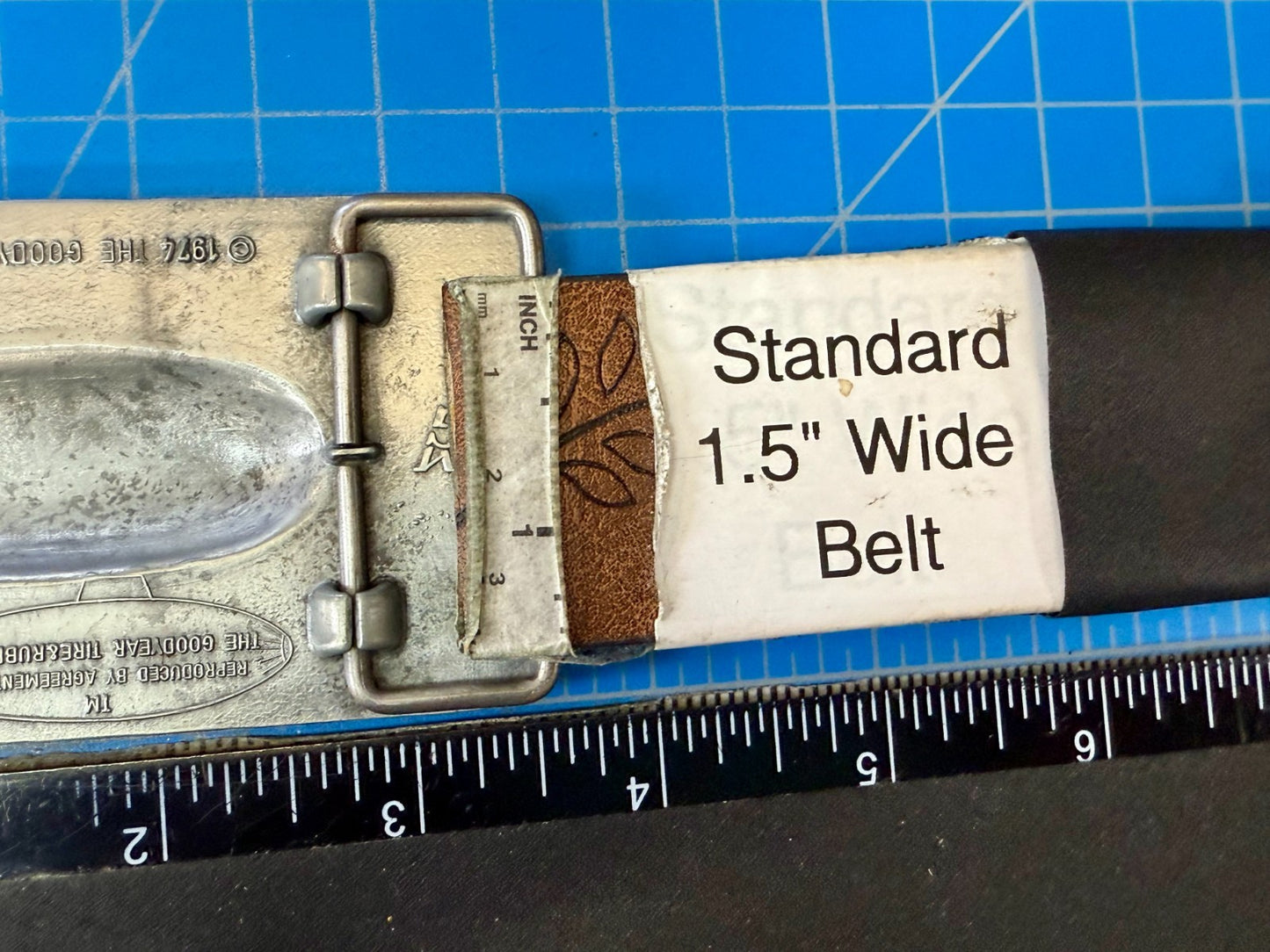 The Goodyear Blimp Tire & Rubber Company Air Ship Vintage 1974 Promo Belt Buckle