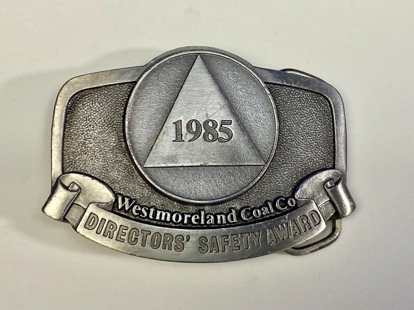 Vintage 1985 Westmoreland Coal Mining Company Directors Safety Award Belt Buckle