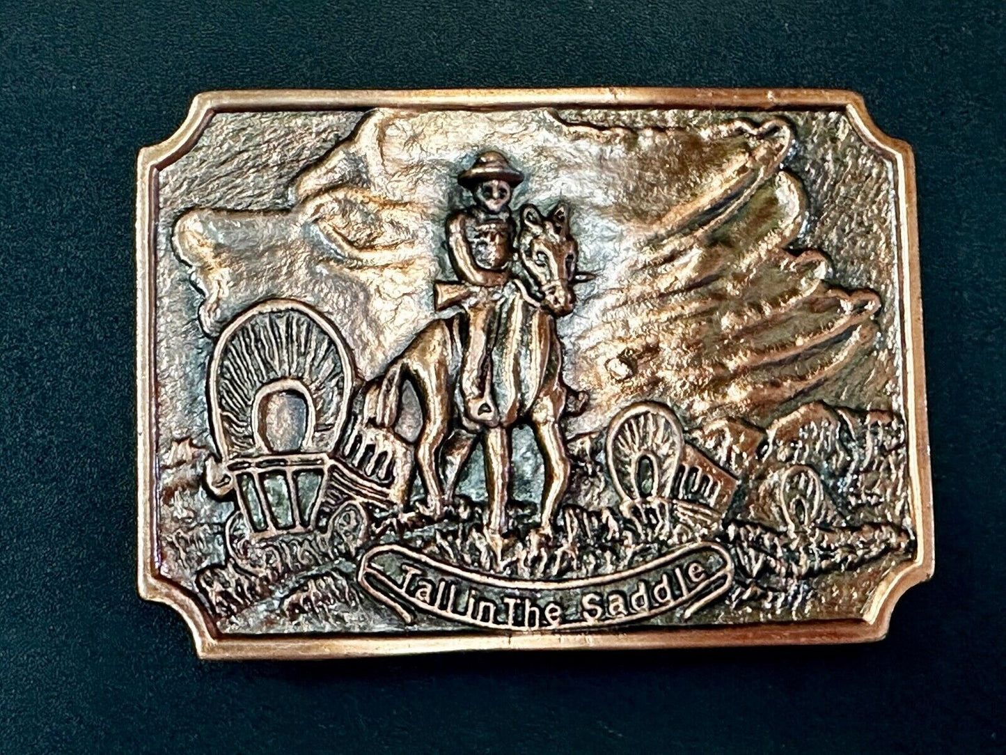 Tall In The Saddle Horse Riding Western Cowboy Vintage Belt Buckle