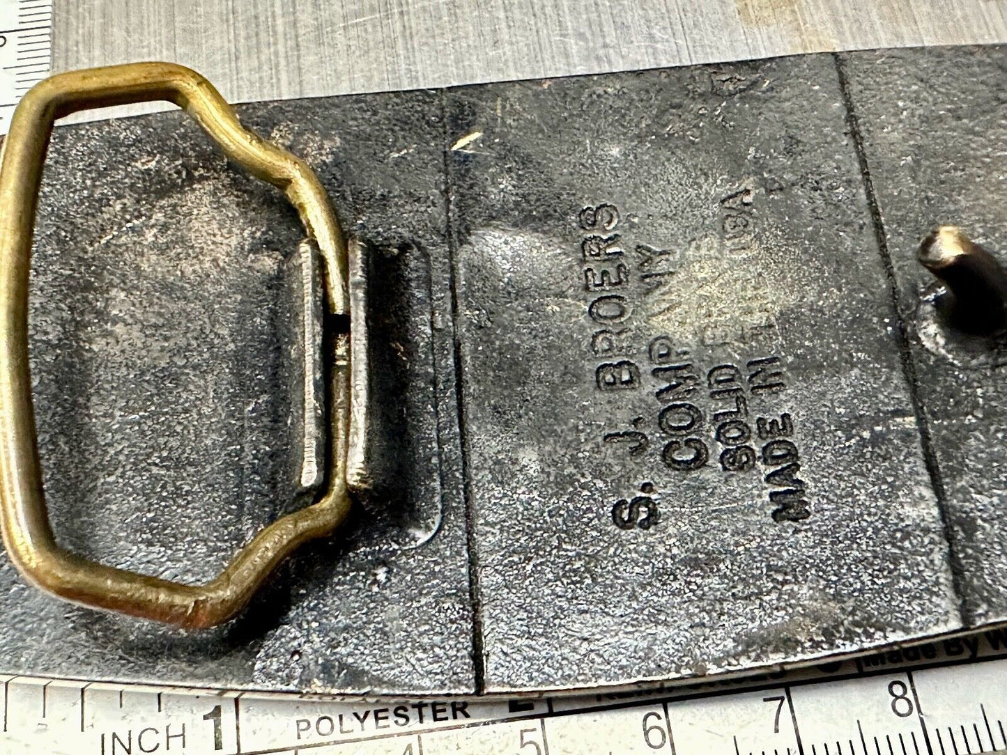 B&W FOSSIL POWER GENERATION DIVISION BRASS BELT BUCKLE by S. J. Broers Company
