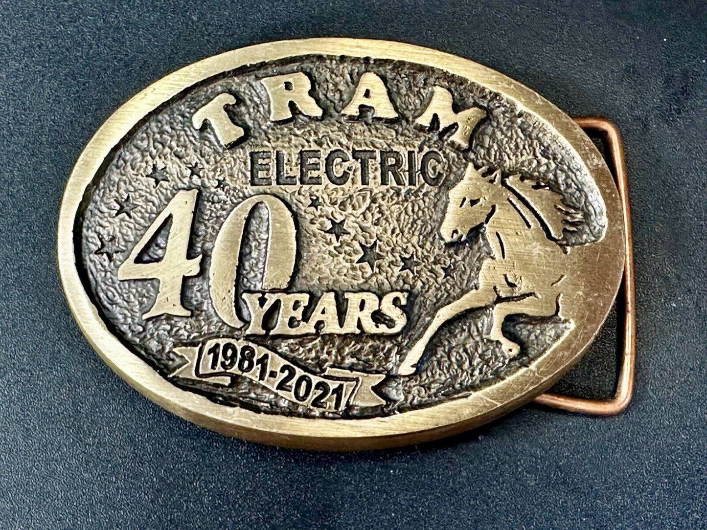 TRAM Electric 40 Years 1981-2021 Commemorative Danny Branford RARE Belt Buckle
