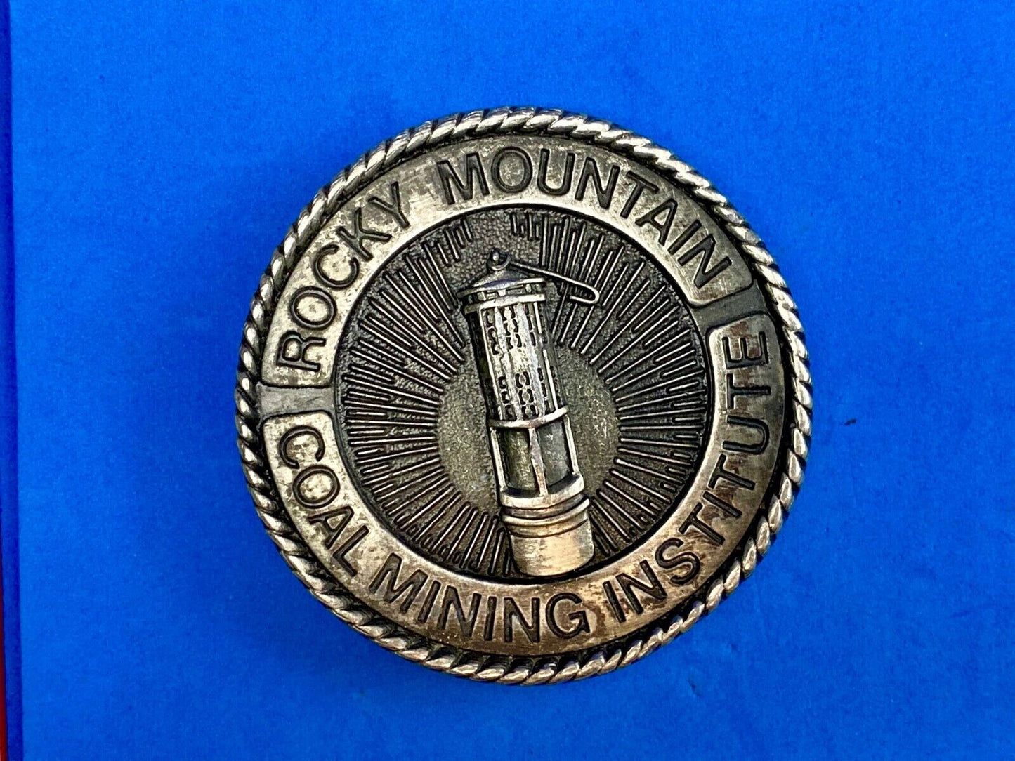 Vintage 1982 Silvertone ROCKY MOUNTAIN COAL MINING INSTITUTE Belt Buckle