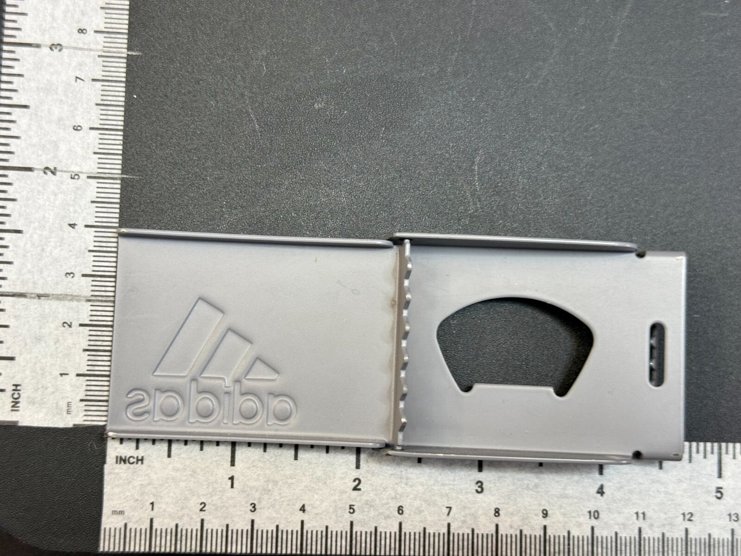Adidas Logo Golf Reversible Web Gray Color Belt Buckle