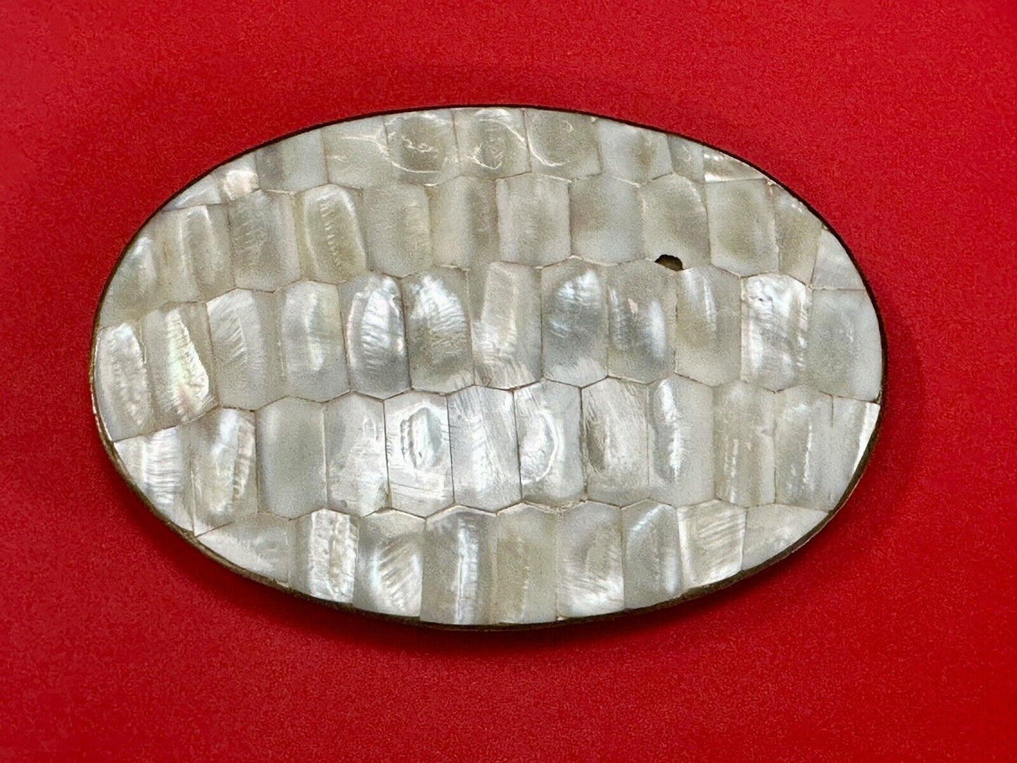 Beautiful Vintage shell theme natural brass belt slide buckle